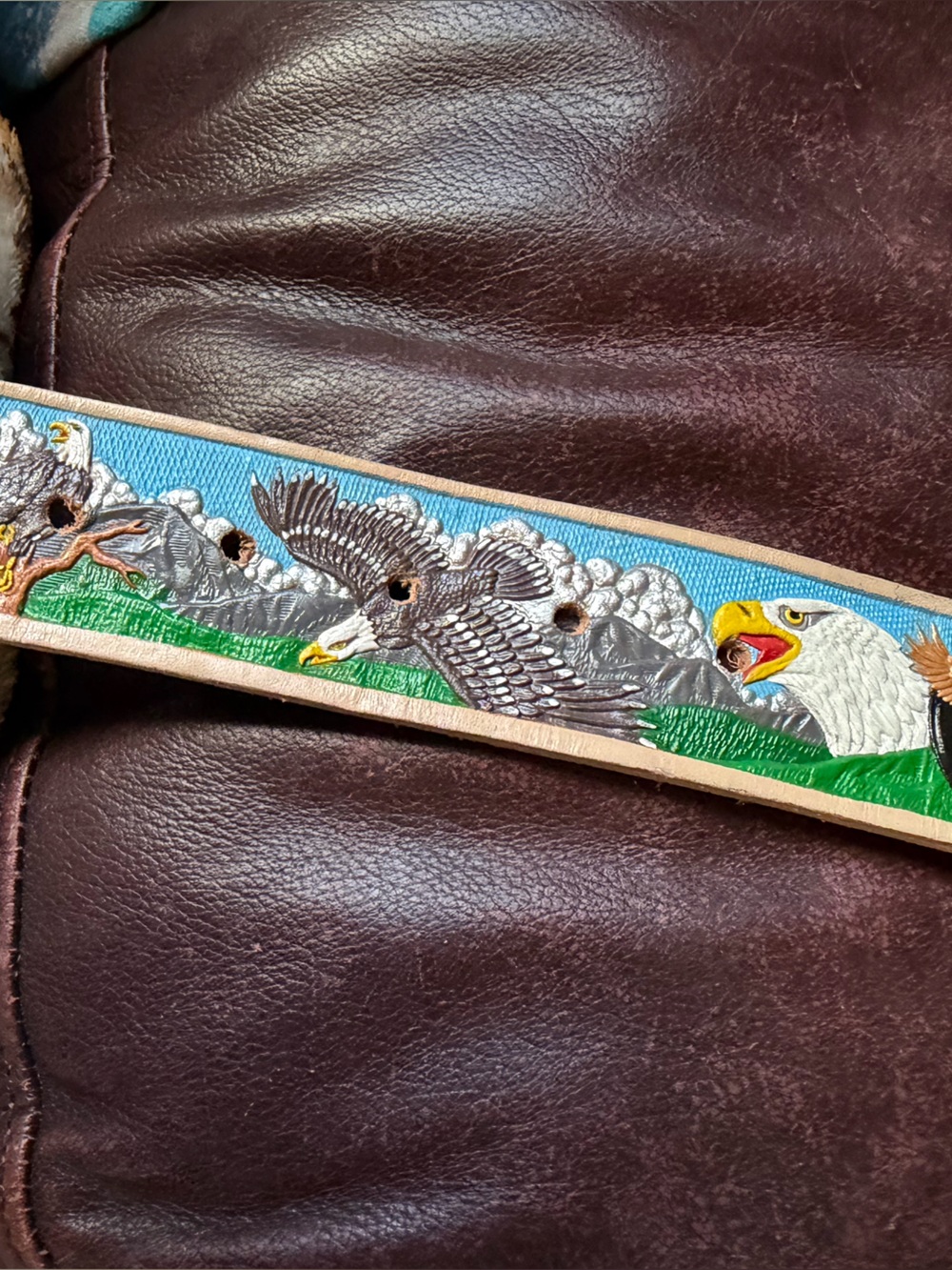 Vintage Eagle Western Belt - Picture 6 of 7